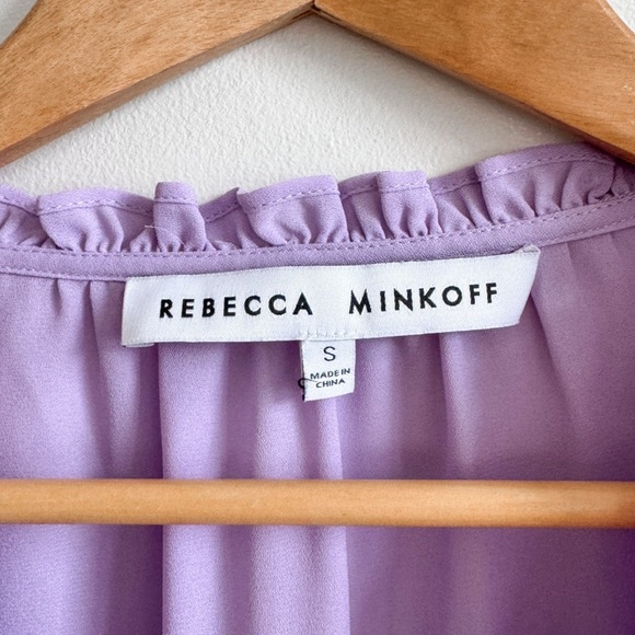 REBECCA MINKOFF • Penelope Ruffle Blouse in Lilac - Picture 3 of 14